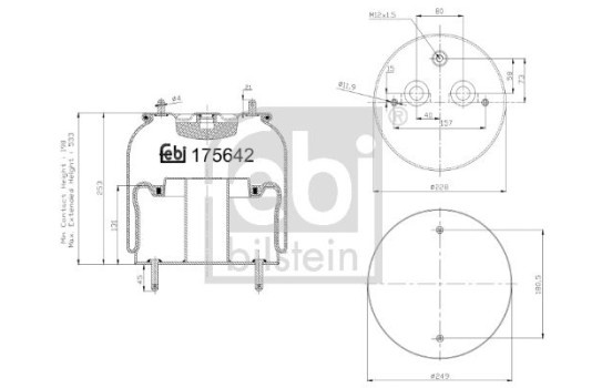 Spring bellows, air suspension