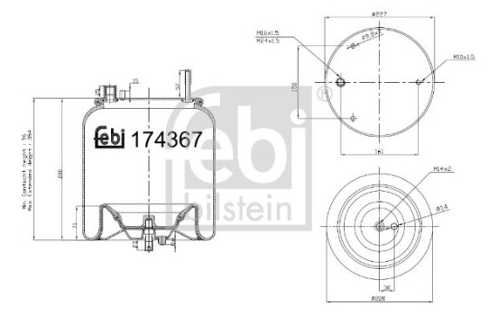 Spring bellows, air suspension