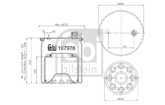Spring bellows, air suspension