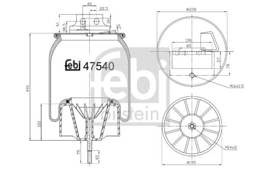 Spring bellows, air suspension