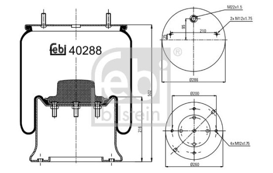 Spring bellows, air suspension