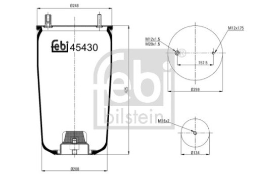 Spring bellows, air suspension