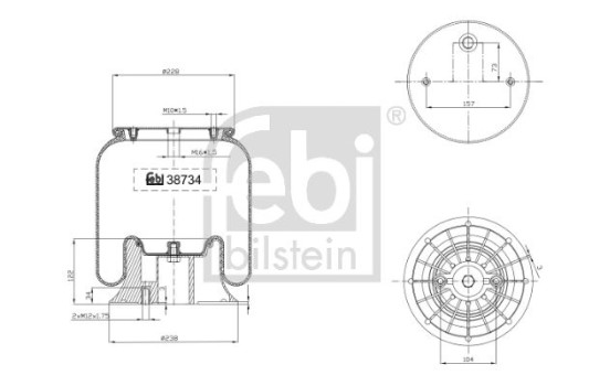 Spring bellows, air suspension