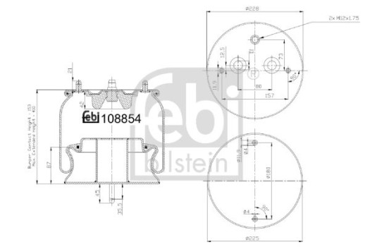 Spring bellows, air suspension