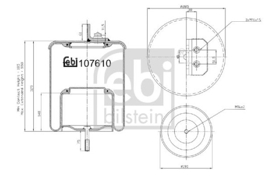 Spring bellows, air suspension