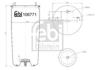 Spring bellows, air suspension