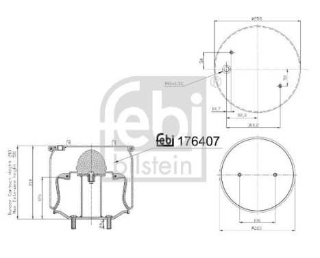 Spring bellows, air suspension