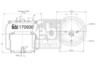 Spring bellows, air suspension