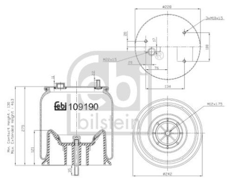 Spring bellows, air suspension