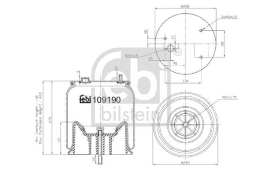 Spring bellows, air suspension