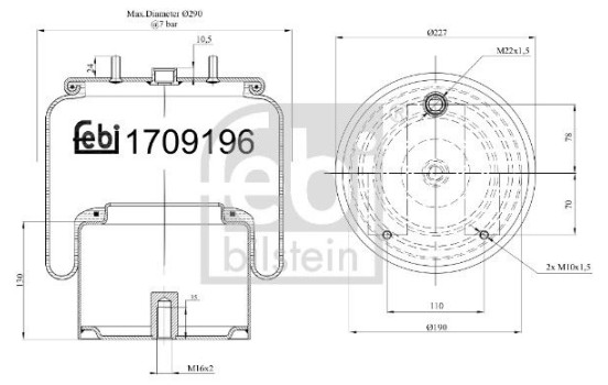 Spring bellows, air suspension