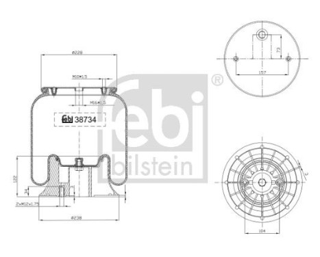 Spring bellows, air suspension