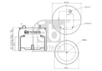Spring bellows, air suspension