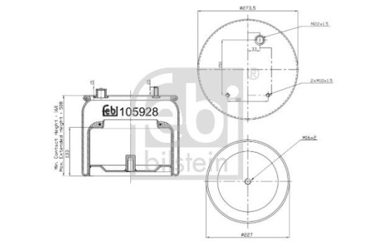 Spring bellows, air suspension