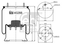 Spring bellows, air suspension