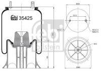 Spring bellows, air suspension