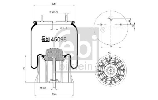 Spring bellows, air suspension