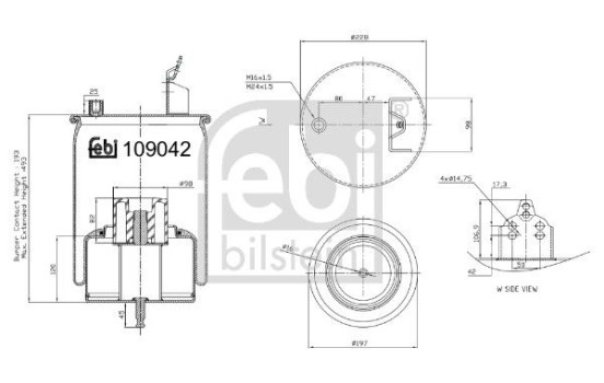 Spring bellows, air suspension Spring bellows, air suspension