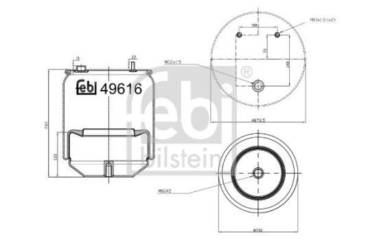 Spring bellows, air suspension