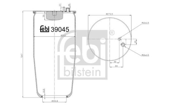 Spring bellows, air suspension
