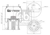 Spring bellows, air suspension