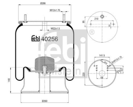 Spring bellows, air suspension