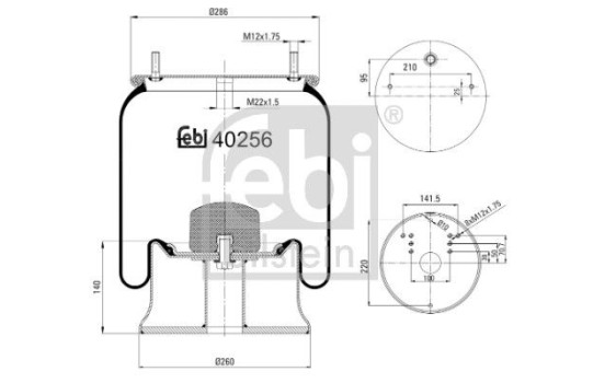 Spring bellows, air suspension