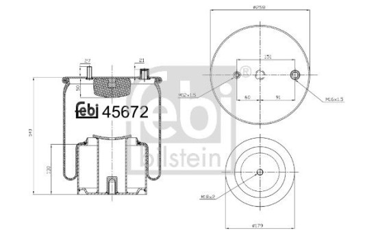 Spring bellows, air suspension