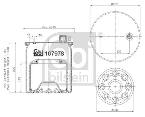 Spring bellows, air suspension