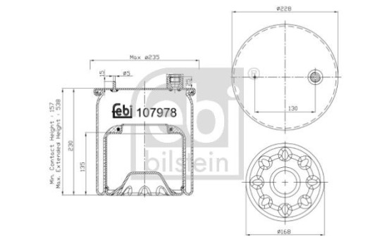 Spring bellows, air suspension