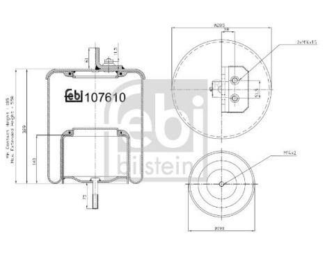 Spring bellows, air suspension