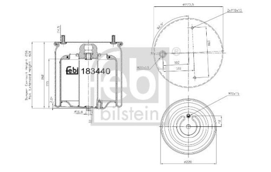 Spring bellows, air suspension