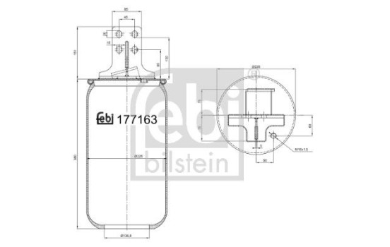 Spring bellows, air suspension