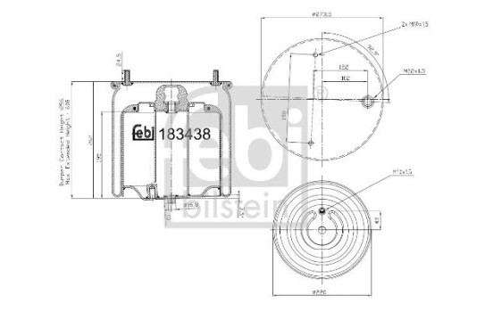 Spring bellows, air suspension