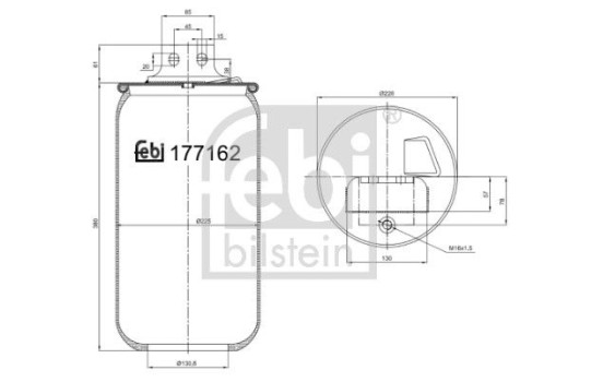 Spring bellows, air suspension
