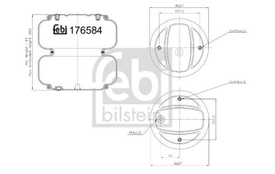 Spring bellows, air suspension