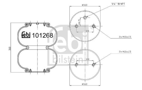 Spring bellows, air suspension