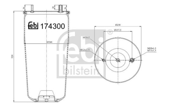 Spring bellows, air suspension