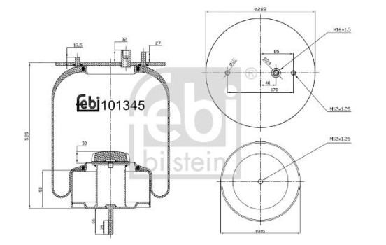 Spring bellows, air suspension