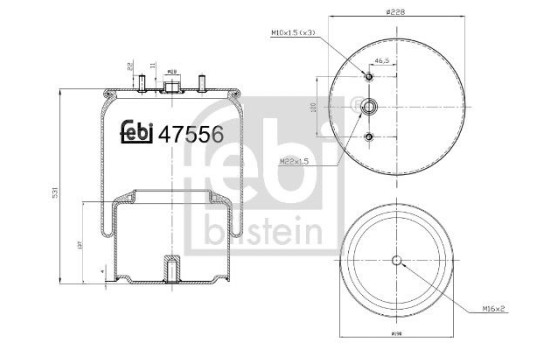 Spring bellows, air suspension