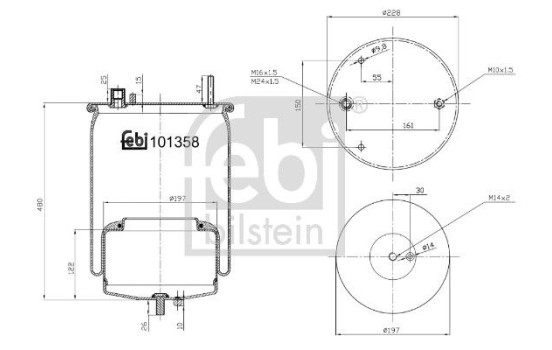 Spring bellows, air suspension