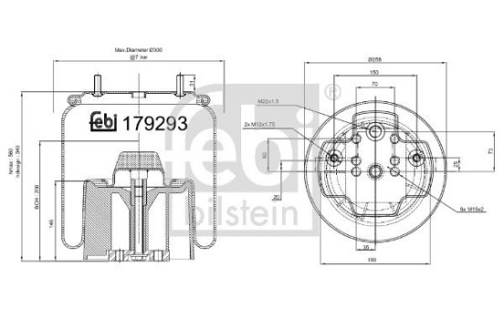 Spring bellows, air suspension