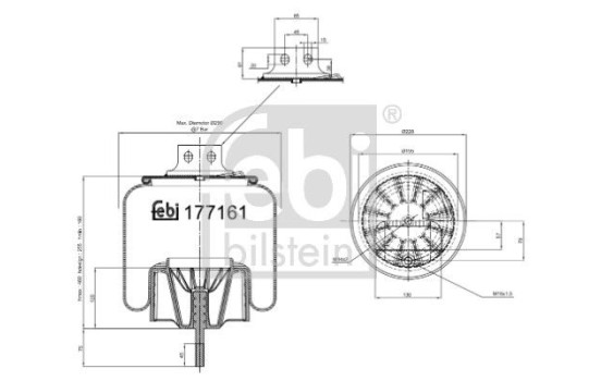 Spring bellows, air suspension