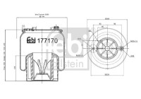 Spring bellows, air suspension