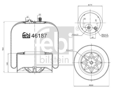 Spring bellows, air suspension