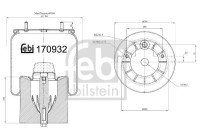 Spring bellows, air suspension