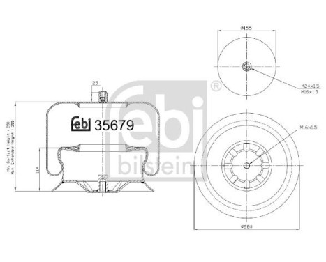 Spring bellows, air suspension