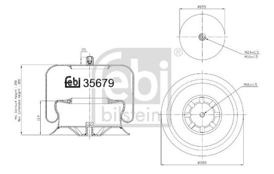 Spring bellows, air suspension