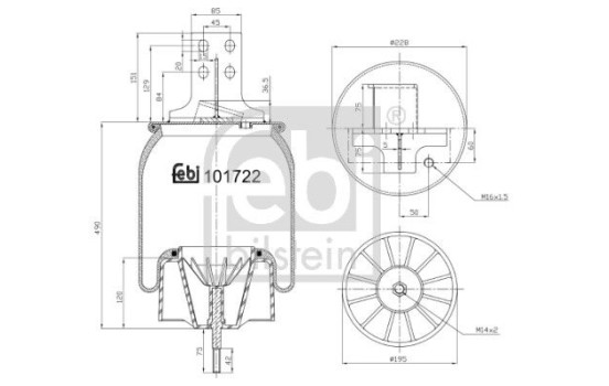 Spring bellows, air suspension