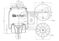 Spring bellows, air suspension